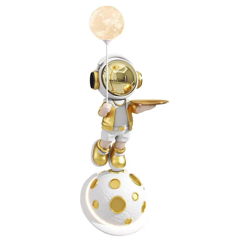Resin Art In Floor - Resin Astronaut Love Space Painted Art