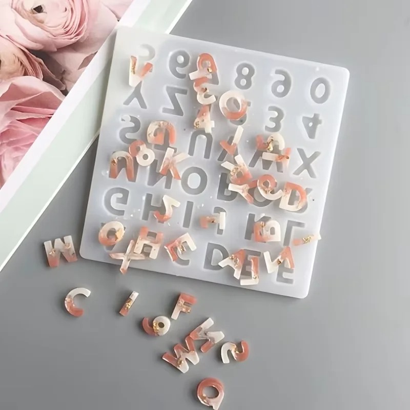 Resin Art Alphabet - Small 26 Capital Letters Resin Silicone