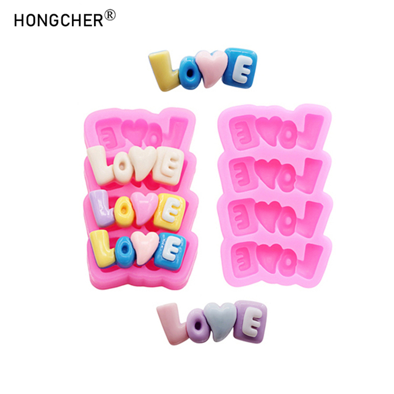 Resin Art Alphabet - LOVE Letters Silicone Mold DIY Phone