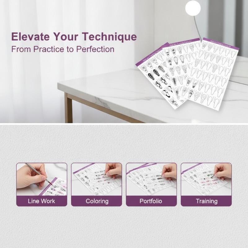 Resin Art Guide Free - 10 Pcs Nail Art Painting Practice
