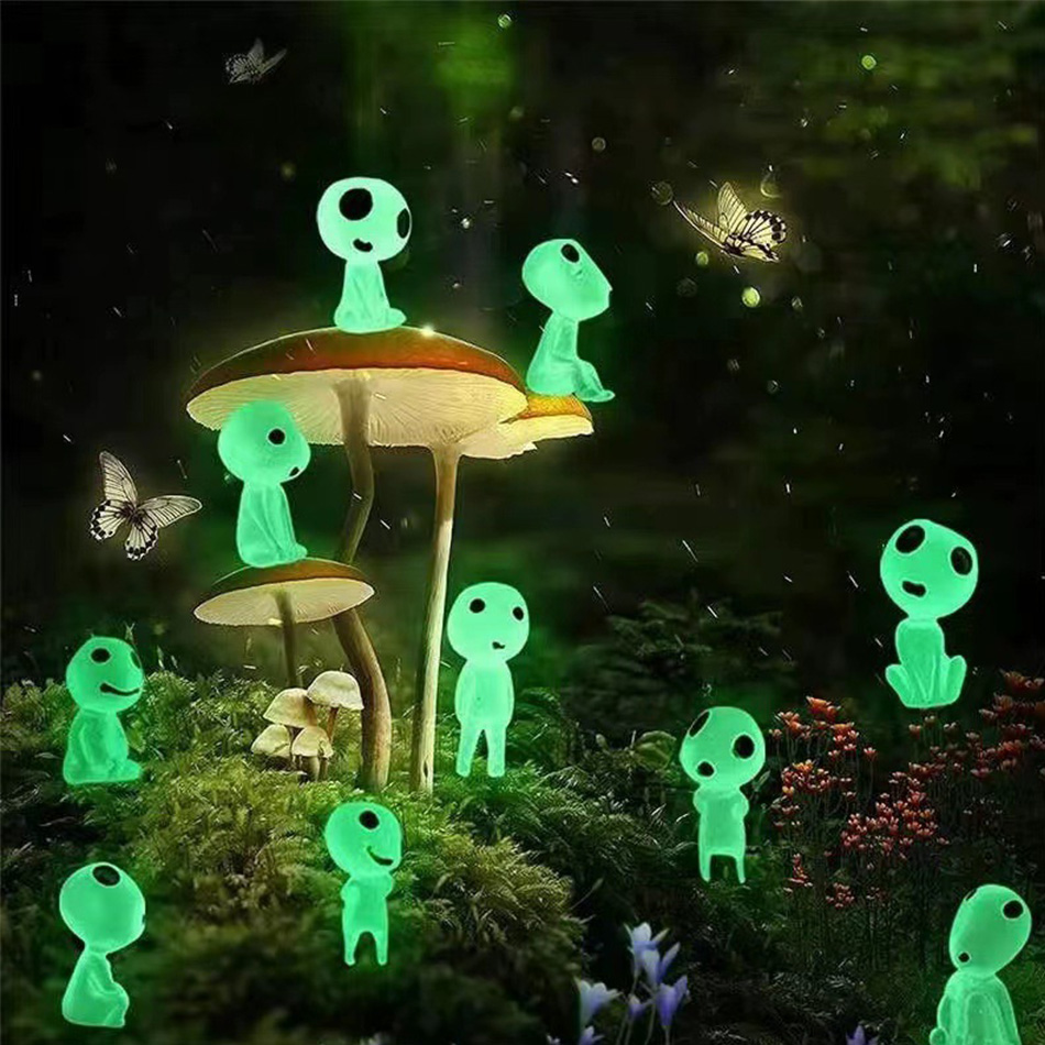 Resin Art Tree - 10Pcs Luminous Tree Spirits Micro Landscape