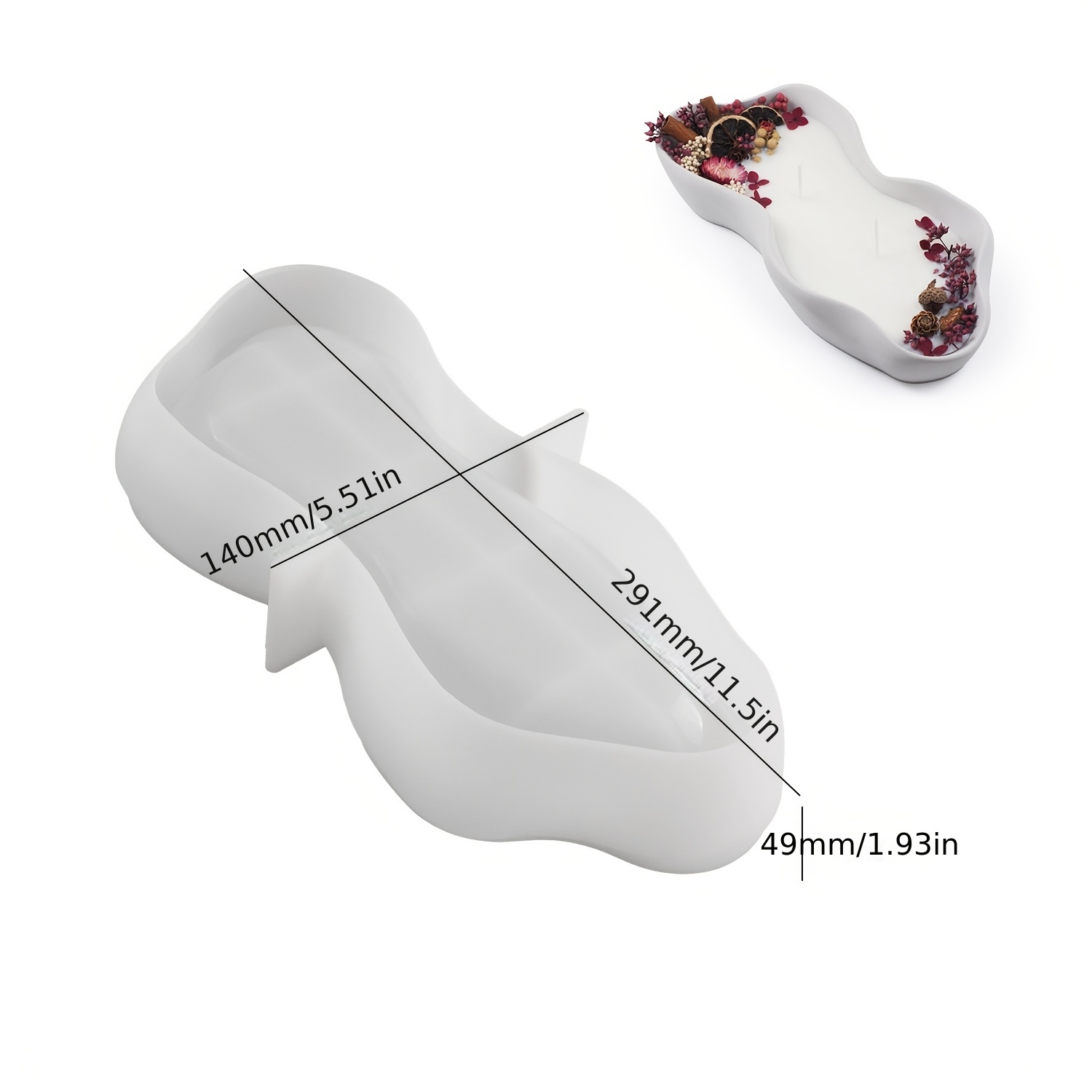 1 Large Irregular Oval Silicon - Resin Art Alphabet recension och pris