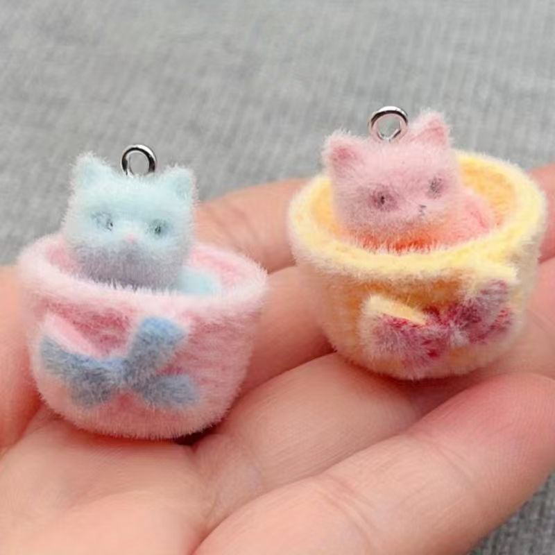 4pcs 3D plush resin cat pendan - Resin Art Kits For Adults recension och pris