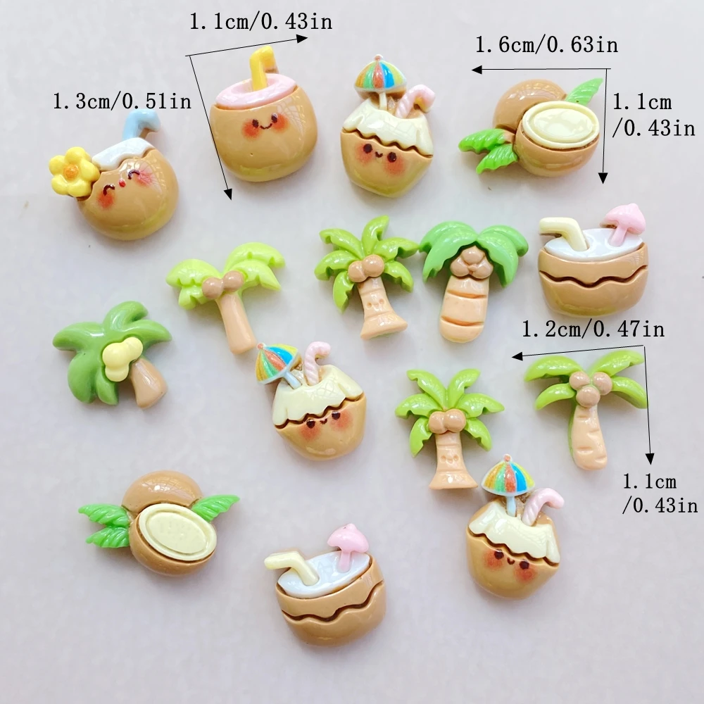 20Pcs Cute Cartoon Coconut Dri - Resin Art Tree recension och pris