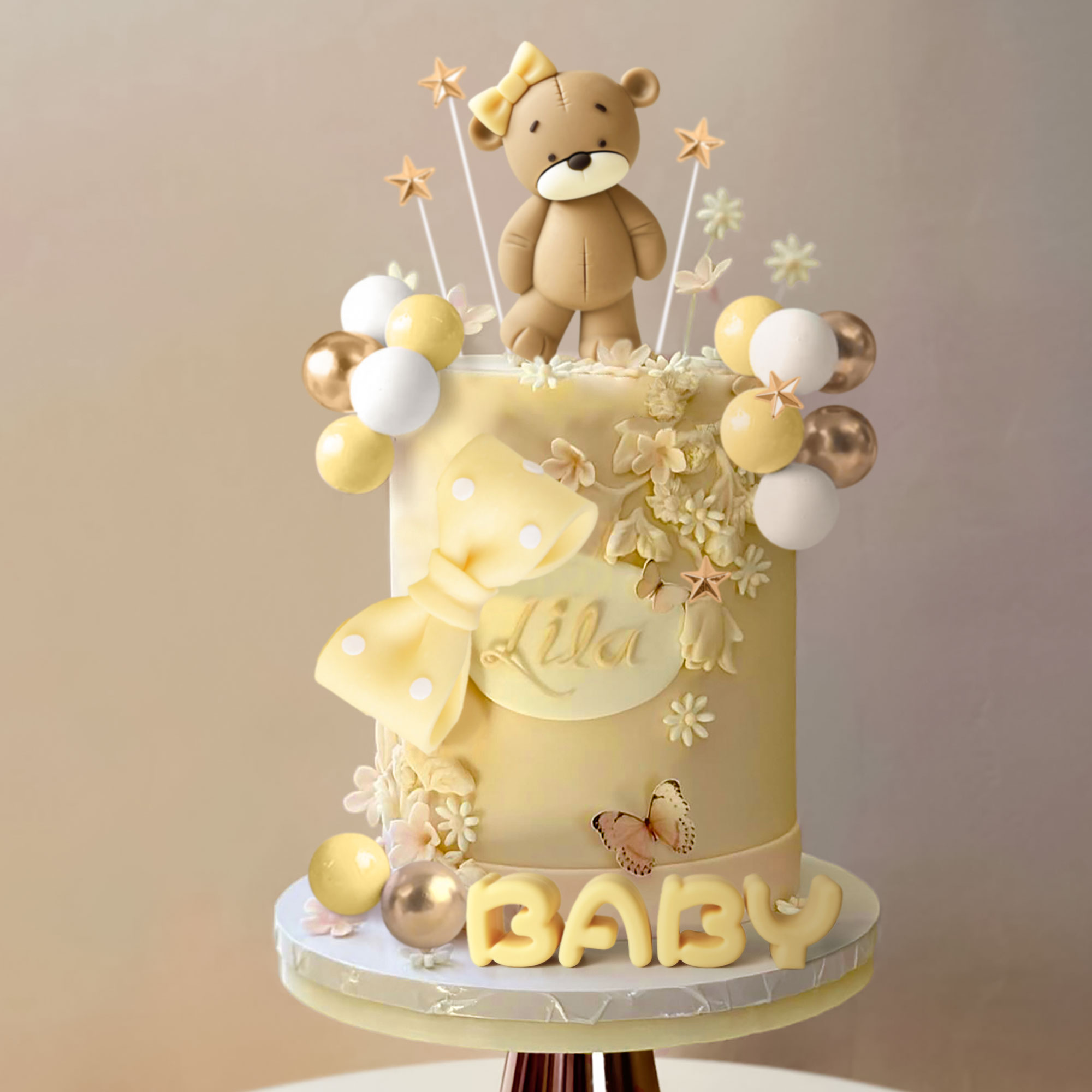 LaVenty Pink Bear Cake Decorat - Resin Art Alphabet recension och pris