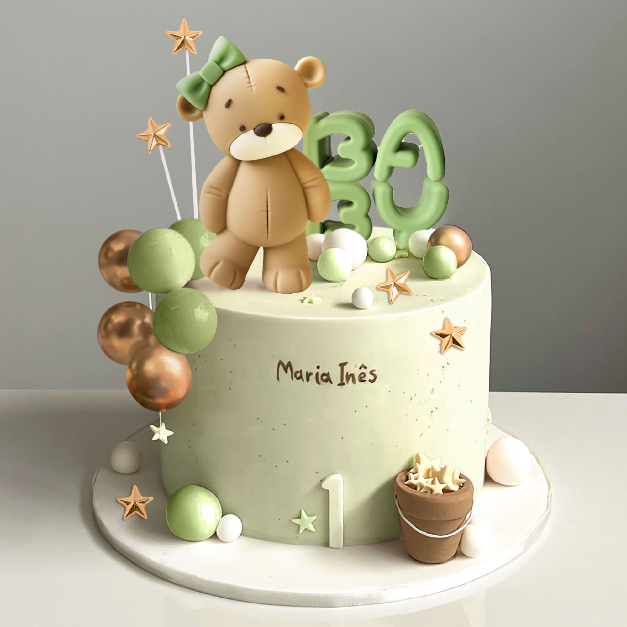 LaVenty Pink Bear Cake Decorat - Resin Art Alphabet recension och pris
