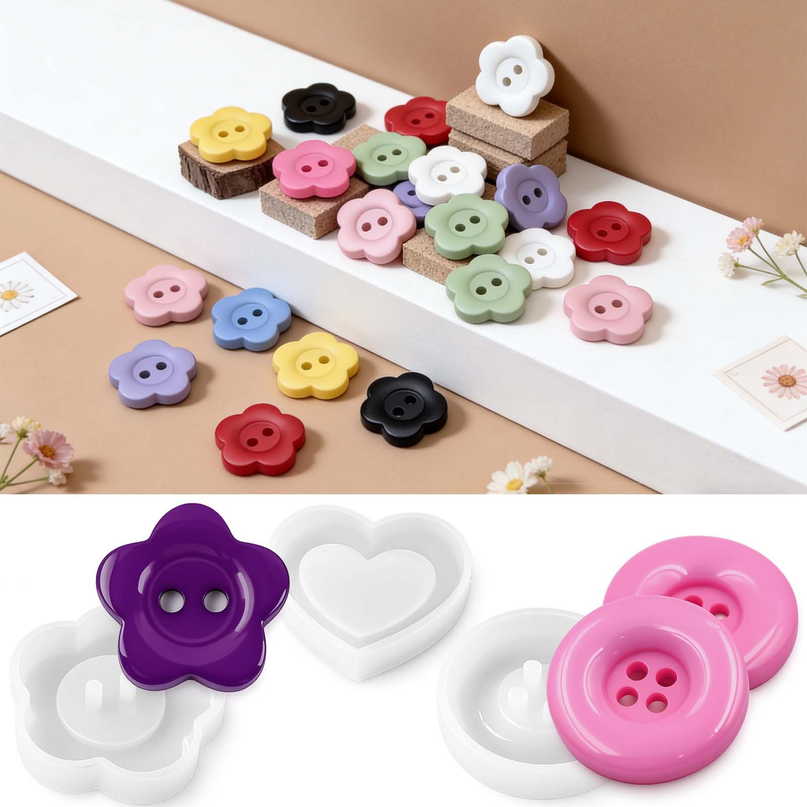 DIY Resin Silicone Mold Round  - Resin Art Heart recension och pris