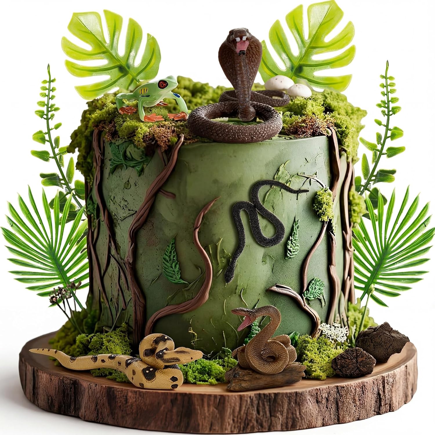 19 Pcs Snake Cake Toppers Deco - Resin Art Tree recension och pris