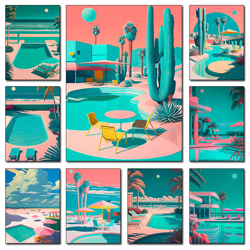 Retro Futuristic Beachside Pal - Resin Art Tree recension och pris