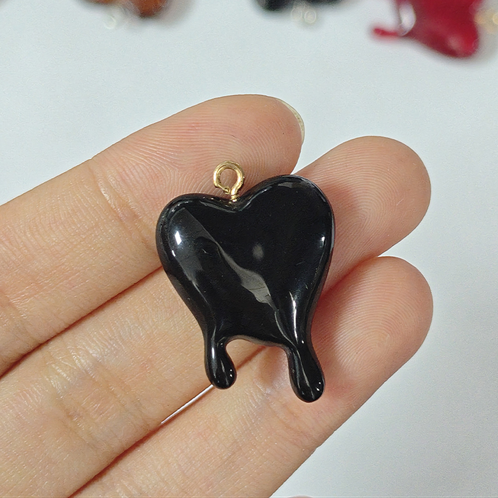 10pcs Drop Blood Heart-shaped  - Resin Art Heart recension och pris