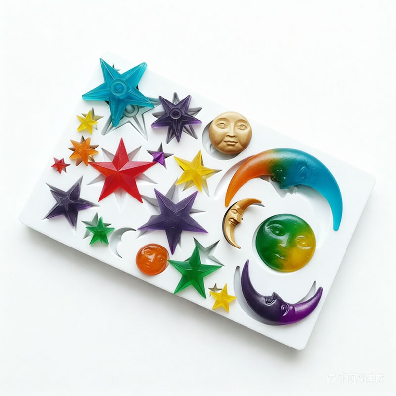 Sun Face Moon Stars Polymer Cl - Resin Art Kit With Molds recension och pris