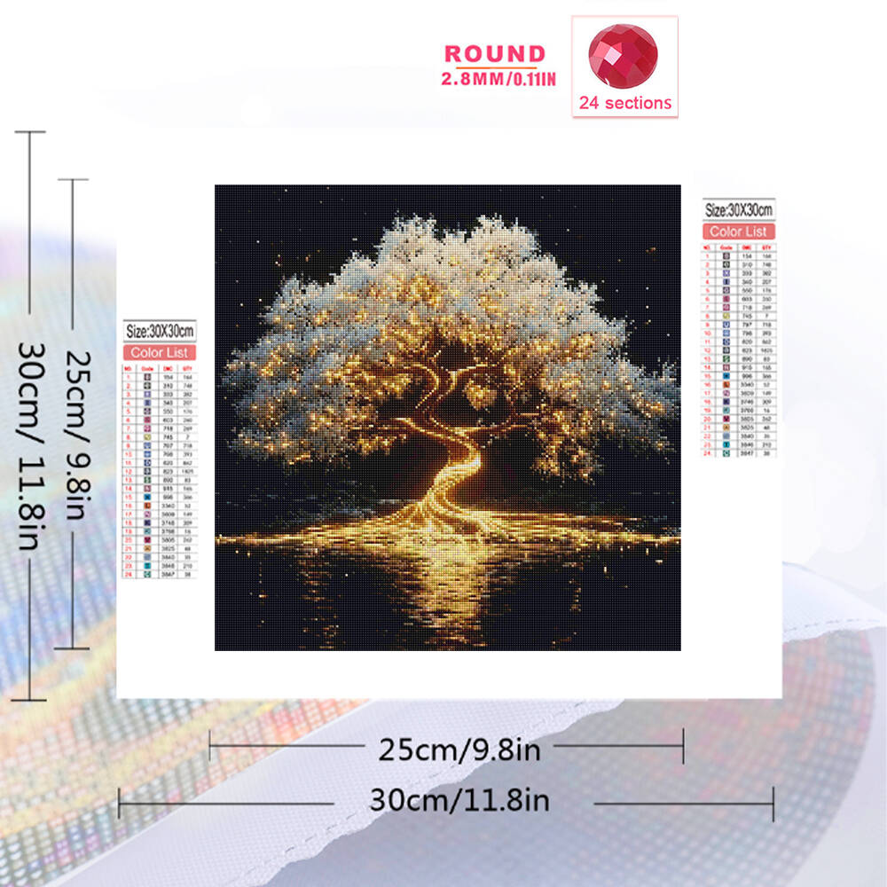 Frameless, Diamond Mosaic Tree - Resin Art Tree recension och pris