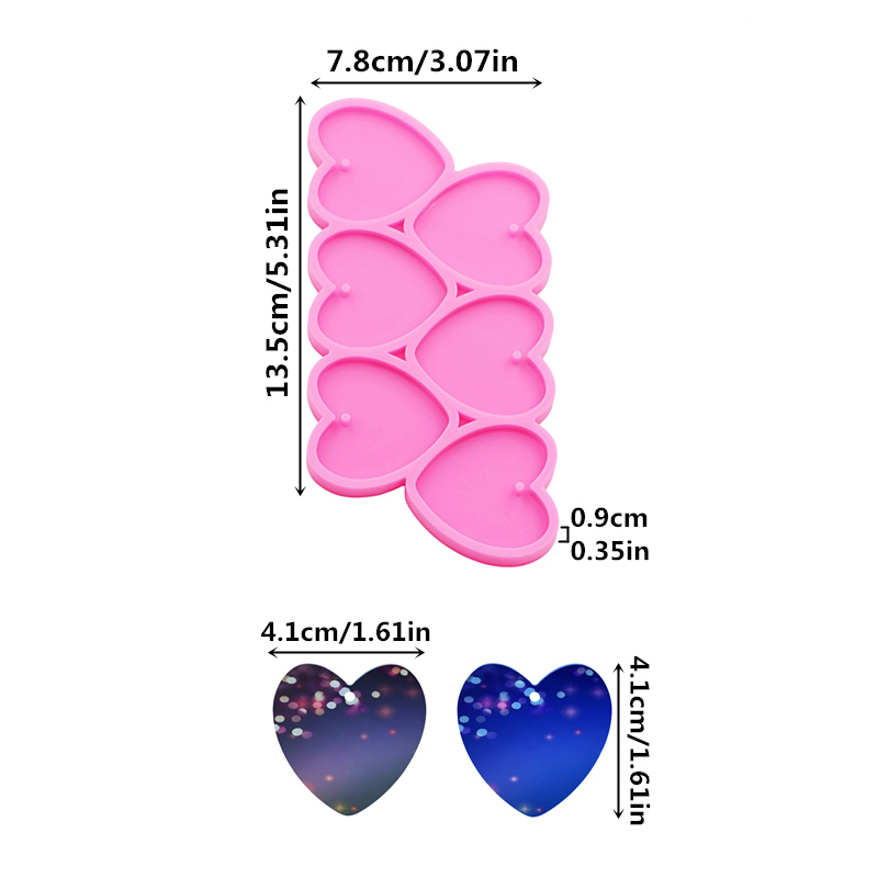 GJ-226 Shiny Heart Shape DIY E - Resin Art Heart recension och pris