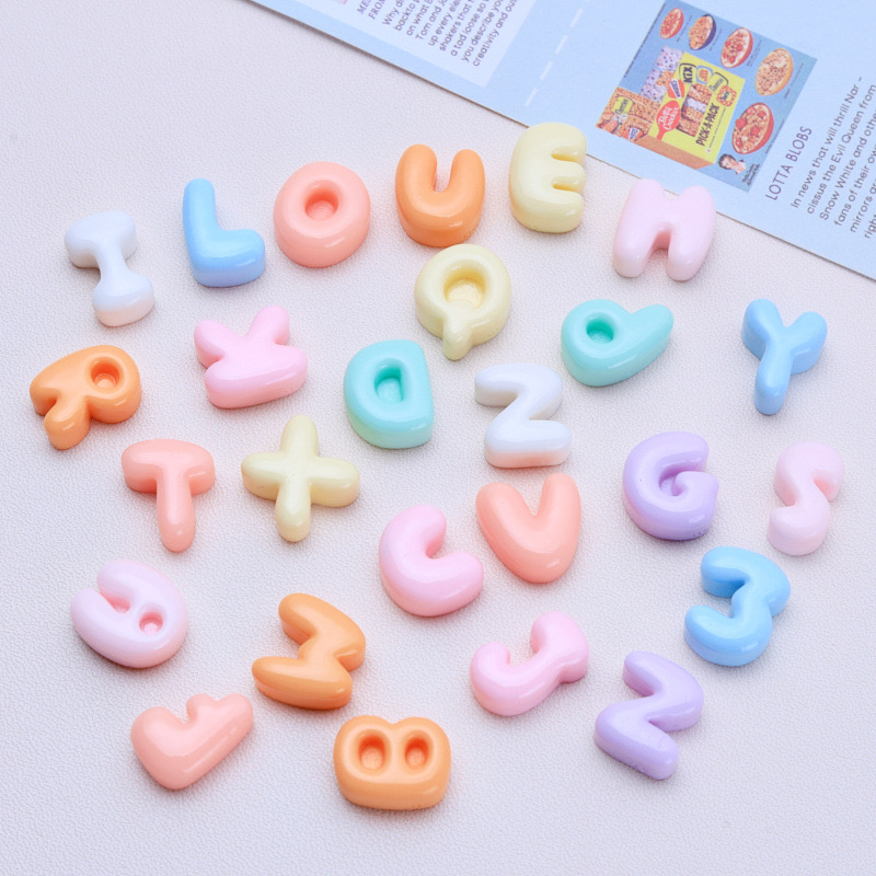 30 Pcs New Kawaii Cartoon Mixe - Resin Art Alphabet recension och pris