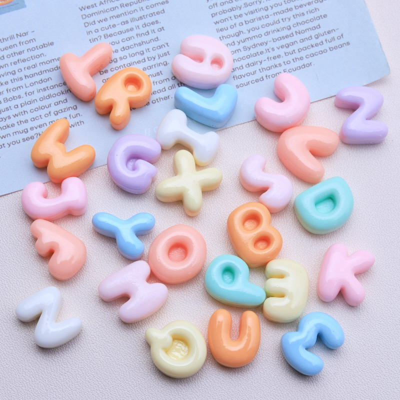 30 Pcs New Kawaii Cartoon Mixe - Resin Art Alphabet recension och pris