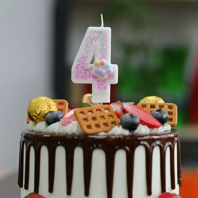 Creative Cute Cat Paw Cake Num - Resin Art Alphabet recension och pris