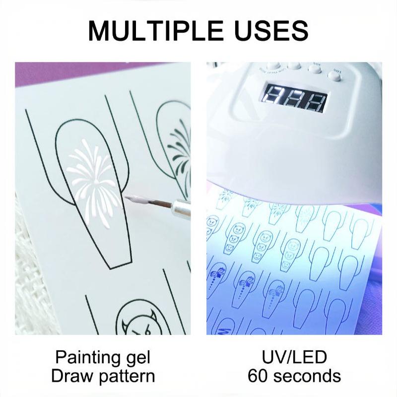 10pcs Nail Art Lines Practice  - Resin Art Guide Free recension och pris