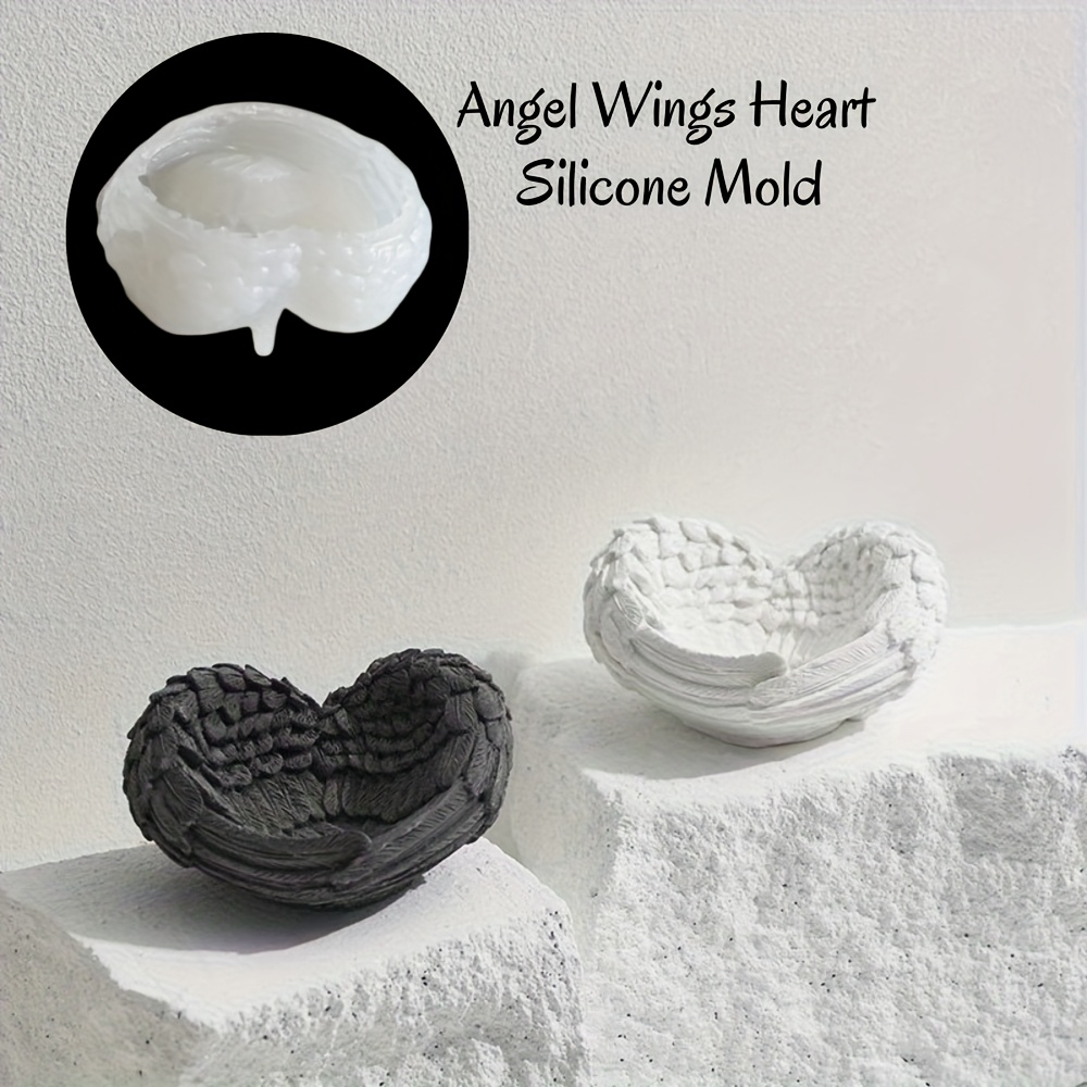1pc Angel Wing Heart Silicone  - Resin Art Heart recension och pris