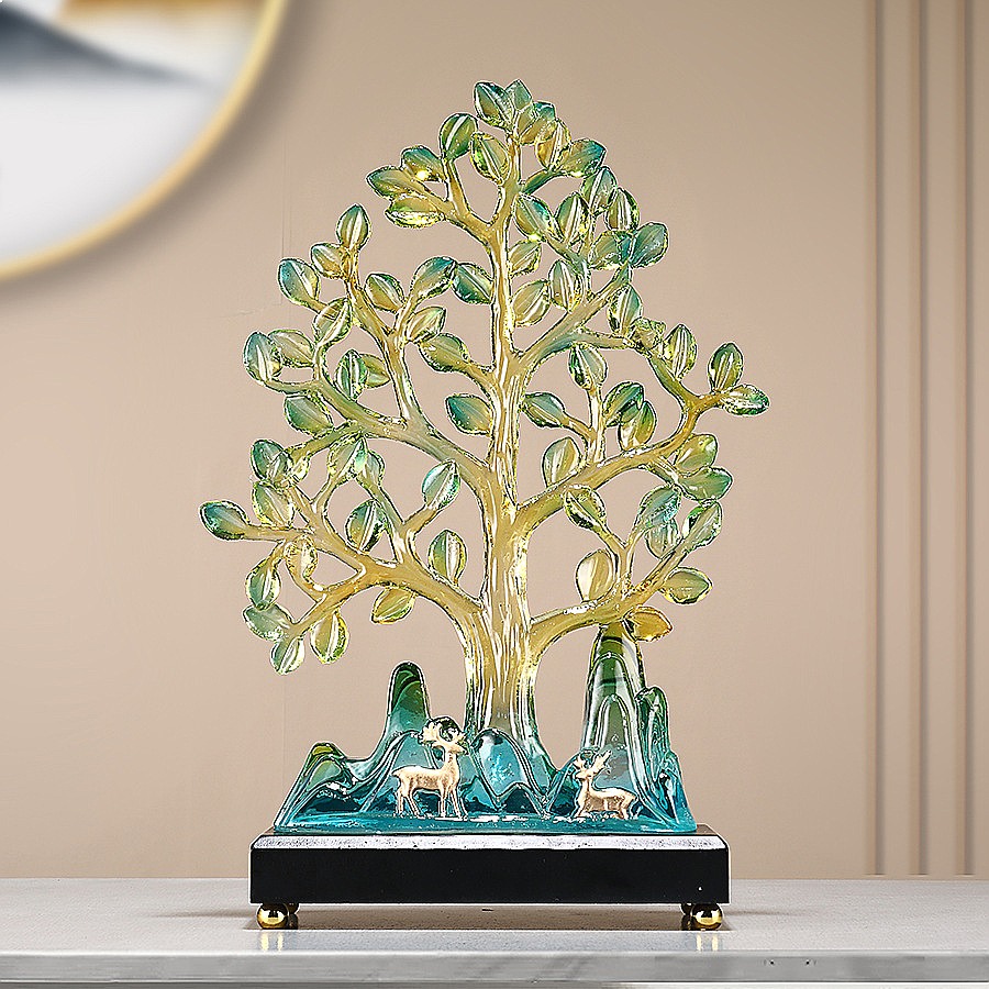 Fa Cai Ginkgo Tree Resin Sculp - Resin Art Tree recension och pris
